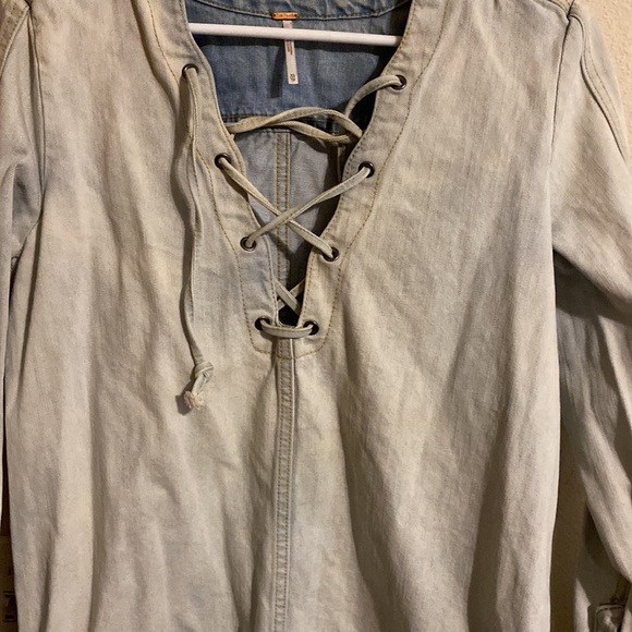 Free People jean tunic size XS - Picture 2 of 6